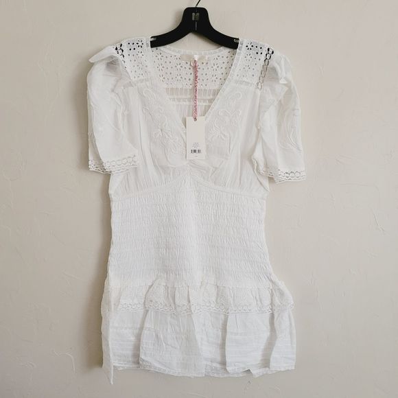 LoveShackFancy Dresses & Skirts - LoveShackFancy Rena dress white mini